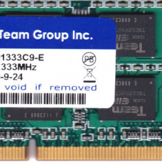 Memorii Laptop TeamGroup 4GB DDR3 PC3-10600S 1333Mhz CL9