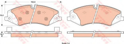 Set placute frana,frana disc LAND ROVER DISCOVERY IV (LA) (2009 - 2016) TRW GDB1898 foto