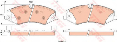 Set placute frana,frana disc LAND ROVER RANGE ROVER SPORT (LW) (2013 - 2016) TRW GDB1898 foto