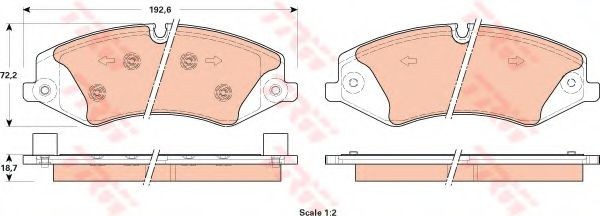 Set placute frana,frana disc LAND ROVER DISCOVERY IV (LA) (2009 - 2016) TRW GDB1898