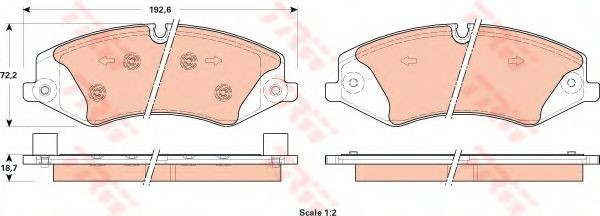 Set placute frana,frana disc LAND ROVER RANGE ROVER IV (LG) (2012 - 2016) TRW GDB1898