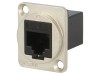 Conector RJ45 Cat6 Soclu Dual CLIFF CP30222M, Carcasa Metalica, Montare Panou