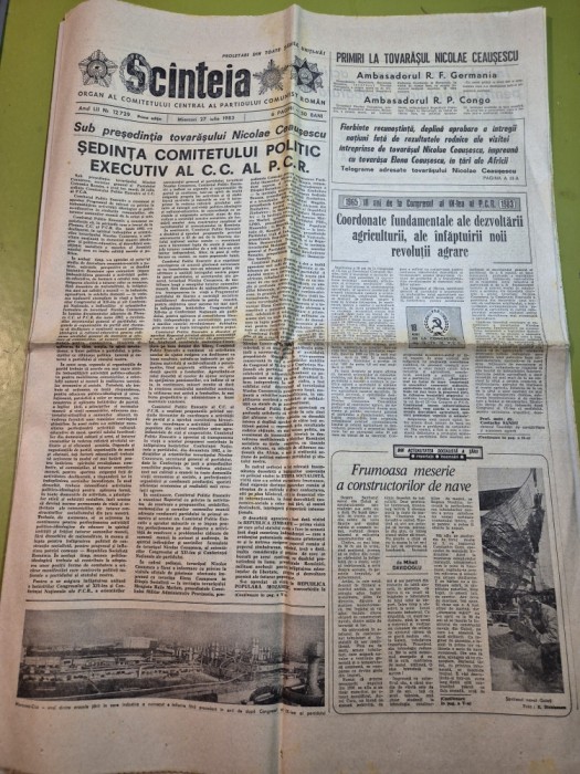 scanteia 27 iulie 1983-litoralul romanesc,botosani,orasul brad