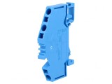 Conector de &Icirc;mbinare pentru Șine 0,08-4mm2, 3 Borne, Albastru, Wago