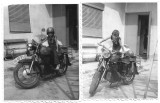 P2826N Motocicletă cu număr de &icirc;nmatriculare de Arad, 1975, lot de 2 fotografii