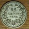 Olanda - moneda de colectie - 25 cents 1848 argint - Willem II - stare f buna !