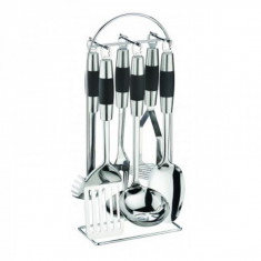 Set ustensile bucatarie inox cu suport 7 piese Bohmann BH7763 foto