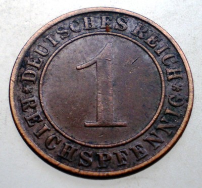 B.310 GERMANIA WEIMAR 1 REICHSPFENNIG 1936 A foto