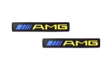 Set 2 x Ornament prag auto cu iluminare LED Mercedes Benz AMG