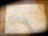Harta Republica Populara Romania RPR - Asociatia Automobilistilor, 92x67cm