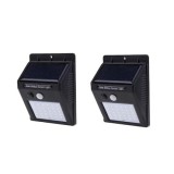 Set 2 lampi solare, FOXMAG24, 30 de LED, senzor de miscare, 0.55W