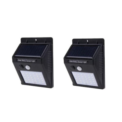 Set 2 lampi solare, FOXMAG24, 30 de LED, senzor de miscare, 0.55W foto