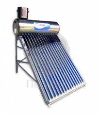 Kit solar nepresurizat compact, cu boiler inox 100 litri si 10 tuburi vidate foto