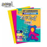 Carton color A4, 250g, 10 coli, 10 culori/set - S-COOL, S-COOL / OFFISHOP