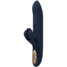 Vibrator Athena Goddess Collection, 10 Moduri Stimulatoare, Silicon, USB, Albastru Inchis, 23 cm