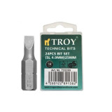Cumpara ieftin Set de biti drepti Troy 22205, SL4, 25 mm, 24 bucati
