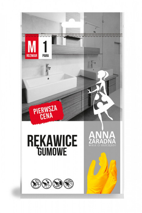 Manusi Din Cauciuc, Pentru Menaj, 2 Buc/set, Culoare Galben, Fixi - Marime M