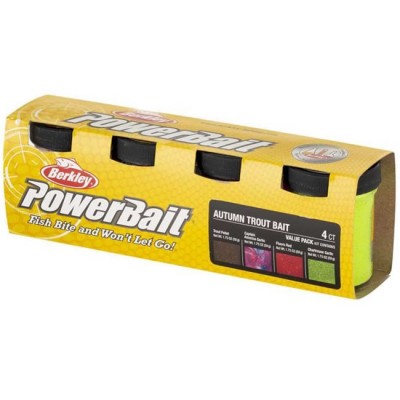 Pasta Flotanta 4 x Berkley Powerbait Trout Season Pack, Autumn (Toamna) foto