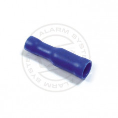 Conector electric mama tubular, mufa pentru inadire diam 1.5-2.5mm, 4mm, Albastru foto