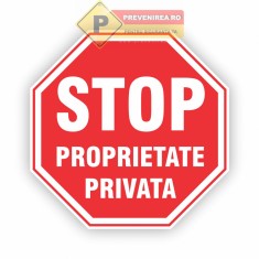 Semn pentru stop proprietate privata foto