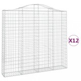Cumpara ieftin Cosuri gabion arcuite 12 buc, 200x30x180/200cm, fier galvanizat