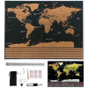 Harta razuibila a lumii, editie premium gold cu drapele, 82 x 59 cm si set de accesorii incluse