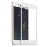 Folie Sticla 3D iPhone 7 / iPhone 8 Alba Full Cover Protectie Ecran Antisoc Tempered Glass HC