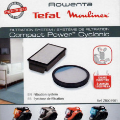 Filtru Hepa ZR005901 pentru aspirator Rowenta RO3753EA + filtru de spuma lavabil