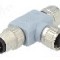 Adaptor in T M12 tata, 5 pini, CONEC - SAL-12-TS5-TK5-TK5