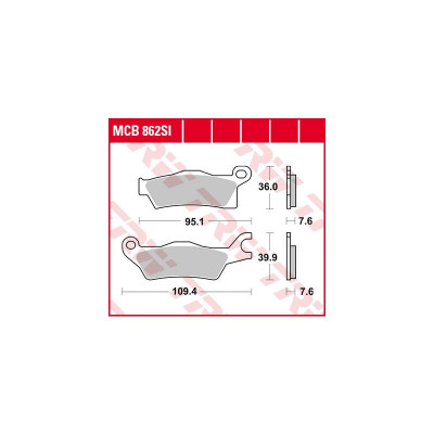 MBS BRAKE PAD SI SINTER OFFROAD, TRW, ST, Cod Produs: 17212153PE foto