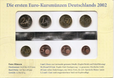 Germania Set 8A - 1, 2, 5, 10, 20, 50 euro cent, 1, 2 euro 2002 G - UNC !!! foto