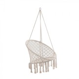 Hamac tip scaun pentru 1 persoana, Diametru 80 cm, Bej, Pliabil, Oem