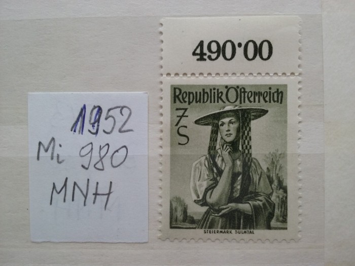1952- Austria-Mi980-MNH