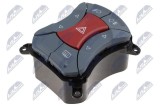 Comutator lumini avarie Fiat Doblo 2000-2010; 18+8 pini, versiuni cu coborare automata a geamului, pe partea volanului; 7353727040E; NTY, aftermarket