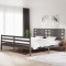 vidaXL Cadru de pat, gri , 200x200 cm, lemn masiv de pin 3104305