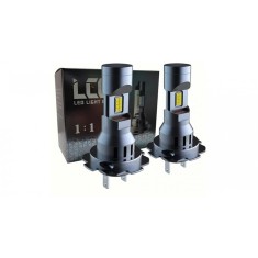 Set 2 becuri LED H7, 55W, lumina alb-rece, 25.000 Lumeni, Fara cablu si ventilator inclus