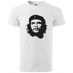 Tricou barbati Che Guevara, alb/negru foto