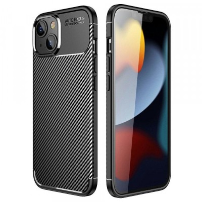 Husa pentru Xiaomi Poco C65 / Redmi 13C, OEM, Carbon Enviro, Neagra foto