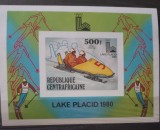 Republica Centrafricana 1980 sport Olimpiada de iarna Lake Placid 80 bloc nestampilat