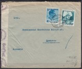 ROMANIA 1935 LP 112 REGELE CAROL II /PLIC CENZURAT BUCURESTI-HANOVRA/GERMANIA 1940