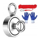 Magnet neodim tip oala pentru ridicare, cu carlig inelar rotativ, capacitate 240 Kg, Kraft