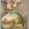 AD 152 C. P. VECHE - FELICITARE-,,HEUREUSES PAQUES&quot;-FRANTA-CIRCULATA-SCRISA 1919