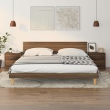 VidaXL Noptiere, 2 buc., stejar maro, 40x30x40 cm, lemn prelucrat