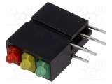 LED 3 diode roșu/verde/galben 1,8mm 20mA 70&deg; MENTOR