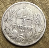 MNDRO01 AUT AustroUngaria-Romania moneda Argint 1 korona 1893