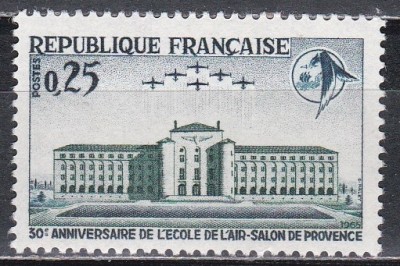 Franta 1965 - A 30-a aniversare a Academiei de Aviație din Salon, MNH foto