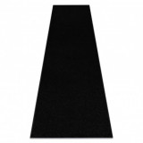 Traversa Trendy negru - netedă, uniformă, 200 cm