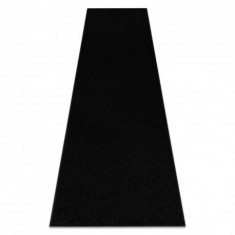 Traversa Trendy negru - netedă, uniformă, 200 cm