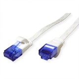 Cablu de retea RJ45 Cat.6A (Class EA) extra-flat 1m Alb, Value 21.99.2061