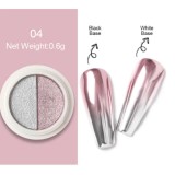 Pudră Chrome Effect &ndash; no. 04, argintiu si roz